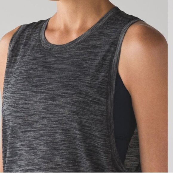 Lululemon Cardio Squad Tank II Heathered Black - Picture 4 of 10